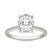 2 CTW Oval Caydia Lab Grown Diamond Classic Solitaire Ring 14K White Gold