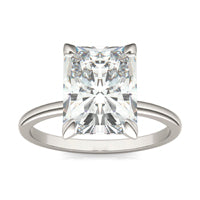 4 CTW Radiant Caydia Lab Grown Diamond Classic Solitaire Ring 14K White Gold