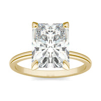 4 CTW Radiant Caydia Lab Grown Diamond Classic Solitaire Ring 14K Yellow Gold
