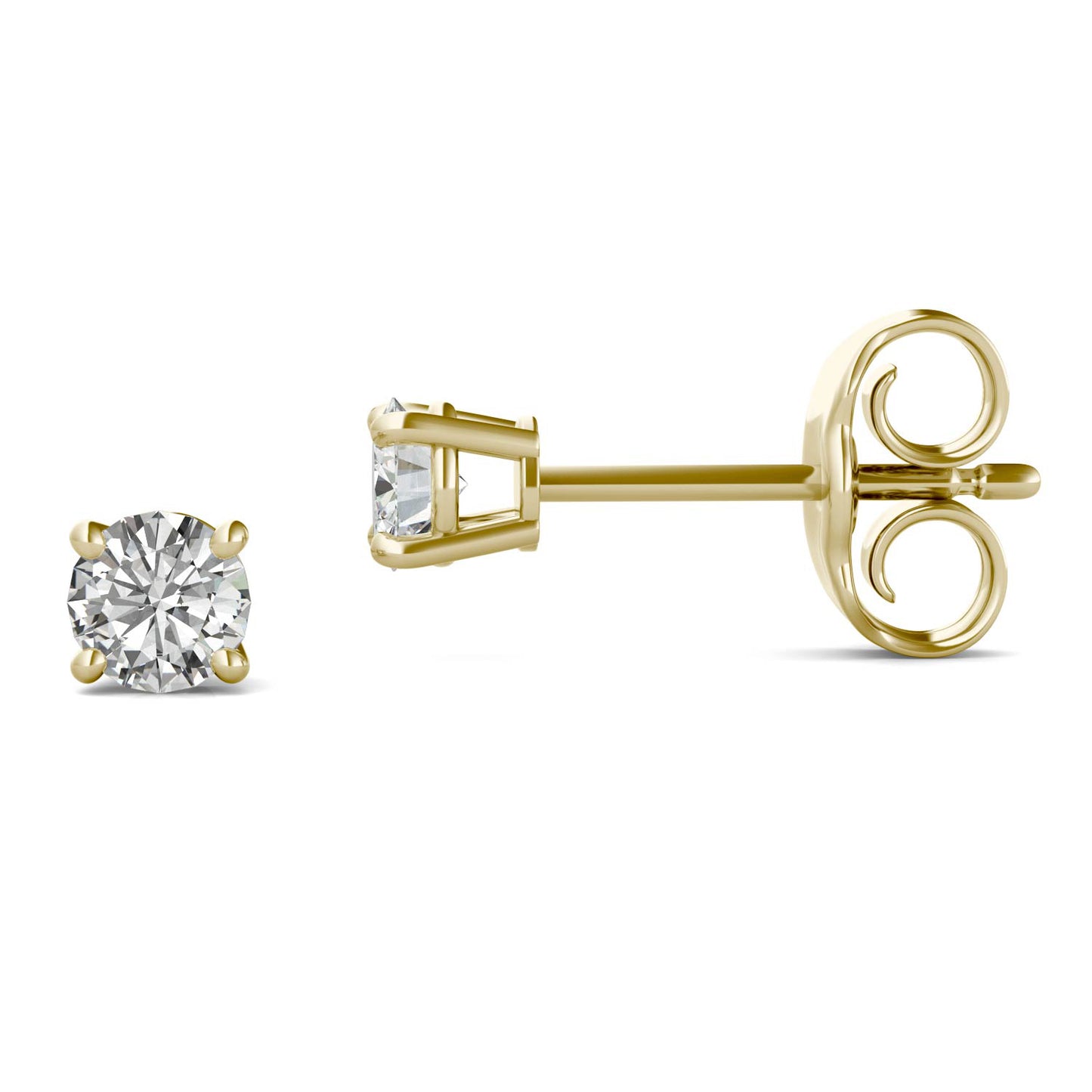 0.20 Ct. Tw. Round Caydia Lab Grown Diamond Stud Earring in 14K Yellow Gold