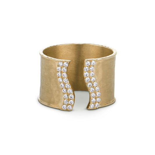 14K Yellow Gold Open Fashion Ring, Ring Size 7.0