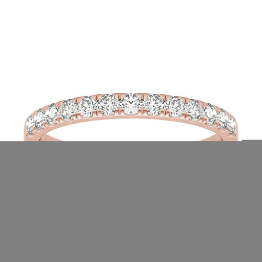 0.29 CTW DEW Round Forever One Moissanite Ring in 14K Rose Gold
