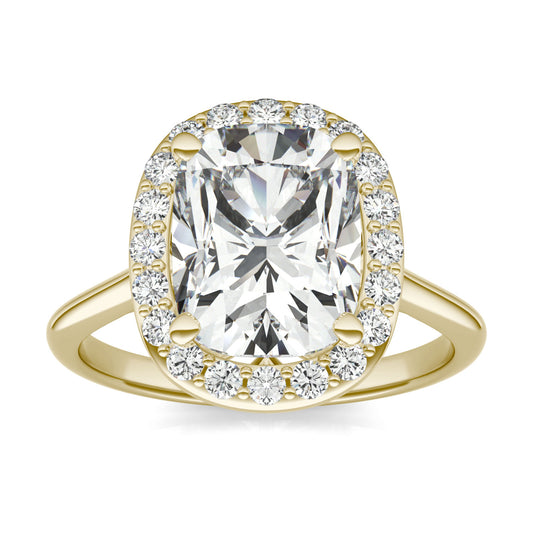 **Special Order - Elongated Cushion Halo Engagement Ring 14K Yellow Gold, Ring Size 5.5
