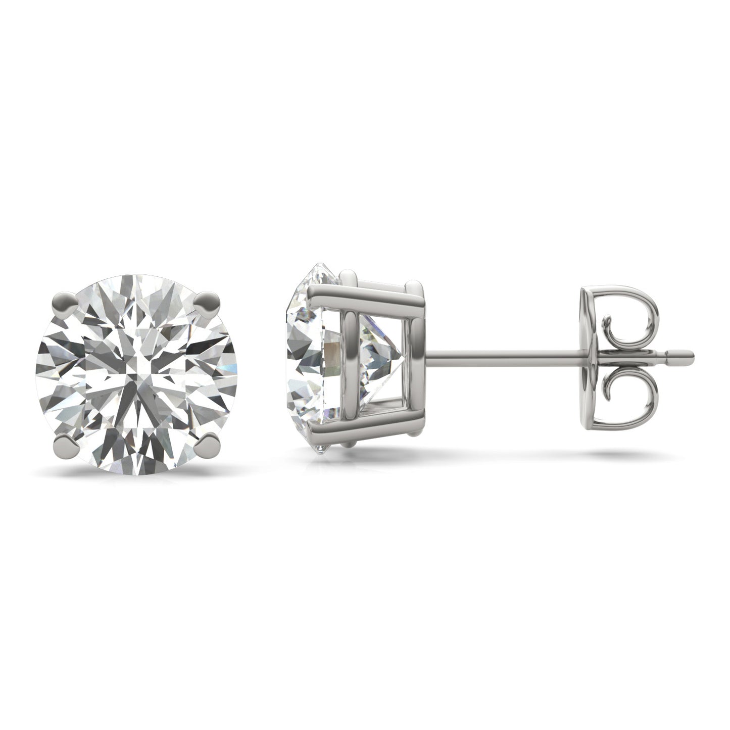 3.00 Ct. Tw. Dazzling Deal Four-Prong Basket Stud Earring 14K White Gold, Near-Colorless (GH)