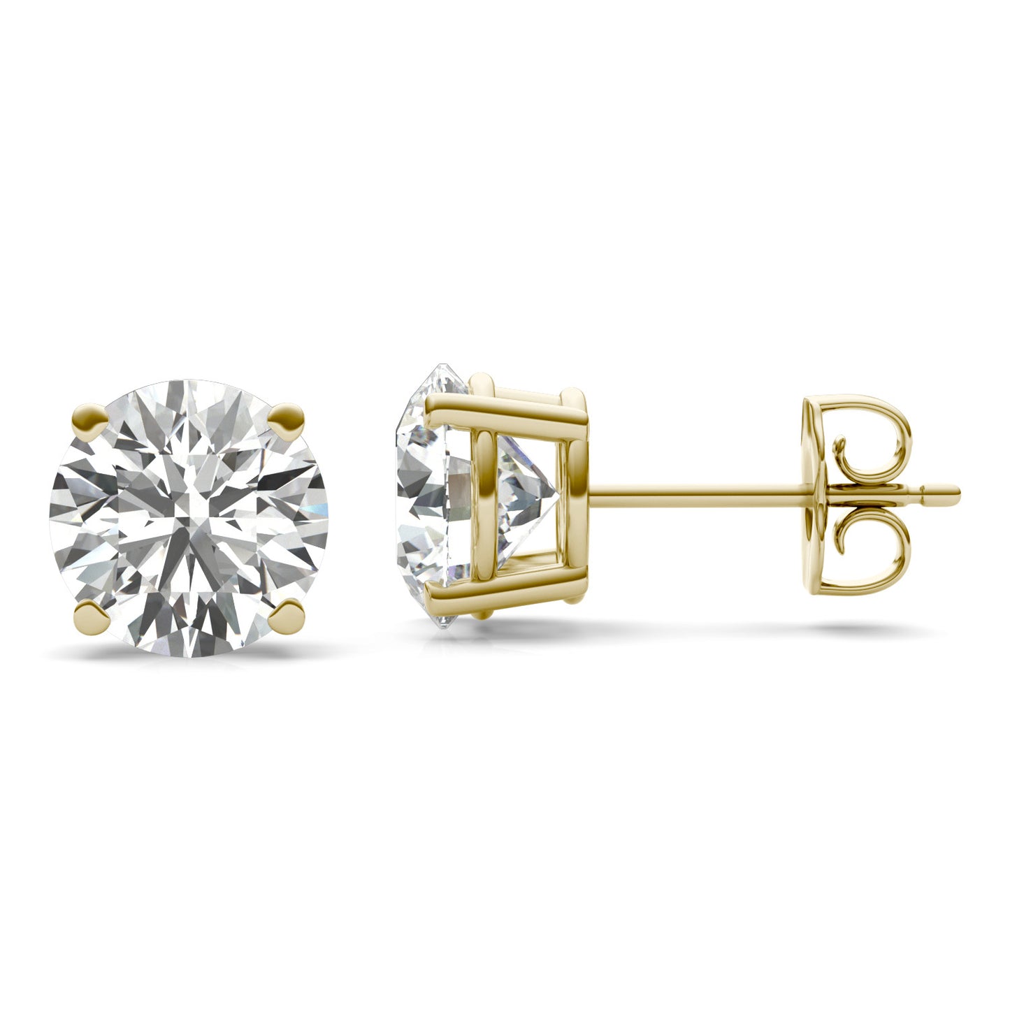 3.00 Ct. Tw. Dazzling Deal Four-Prong Basket Stud Earring 14K Yellow Gold, Near-Colorless (GH)
