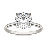 2.00 CTW Round Caydia Lab Grown Diamond Classic Solitaire Ring 14K White Gold