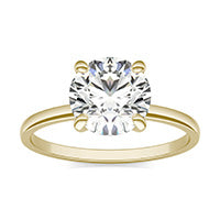 2.00 CTW Round Caydia Lab Grown Diamond Classic Solitaire Ring 14K Yellow Gold
