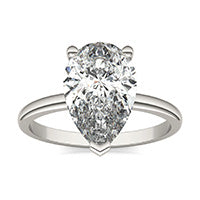 3.00 CTW Pear Caydia Lab Grown Diamond Ring 14K White Gold