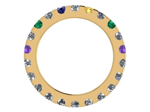 **Special Order - Custom Eternity Band in 14K Yellow Gold, Ring Size 6.5