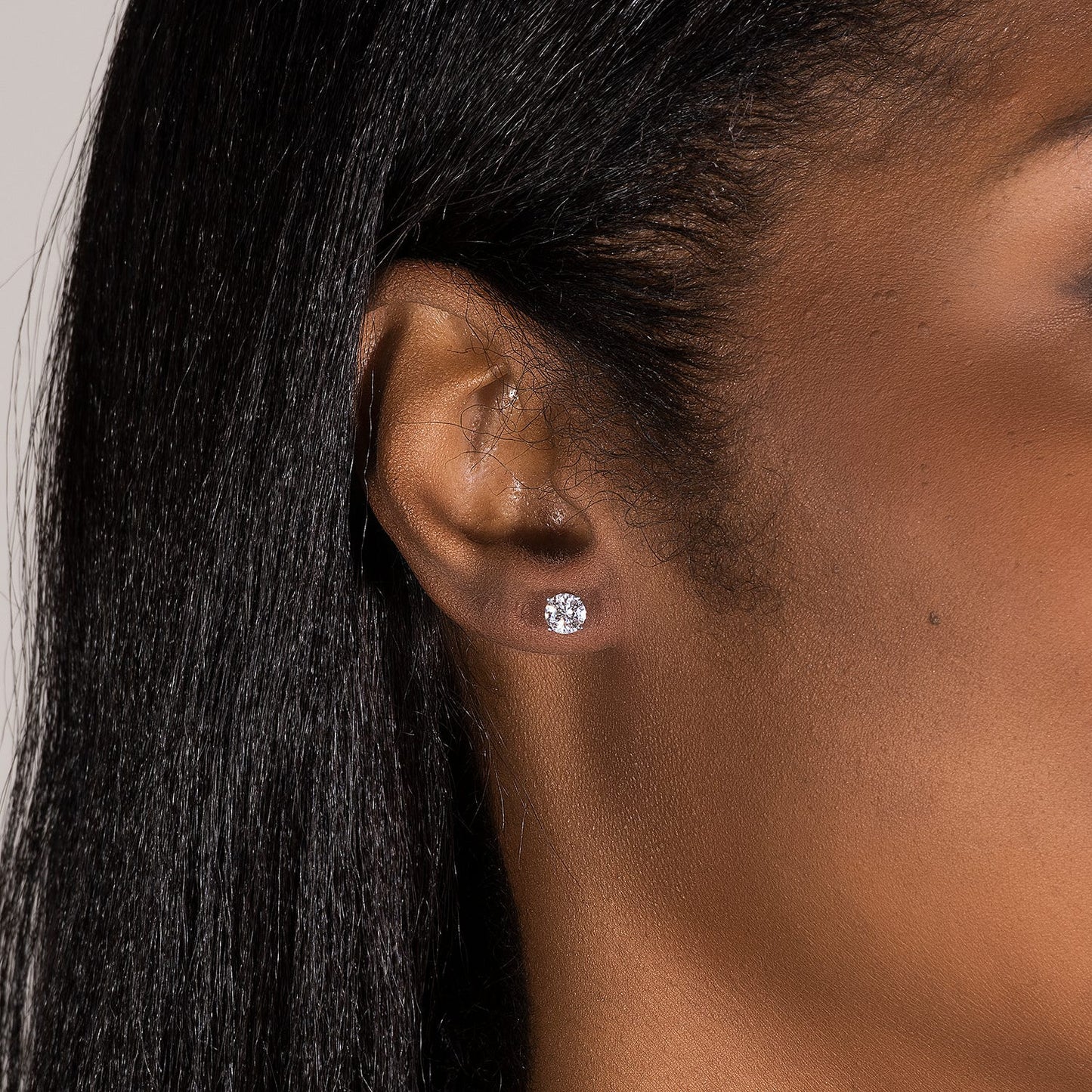 1.02 CTW DEW Round Forever One Moissanite Stud Earrings in Platinum