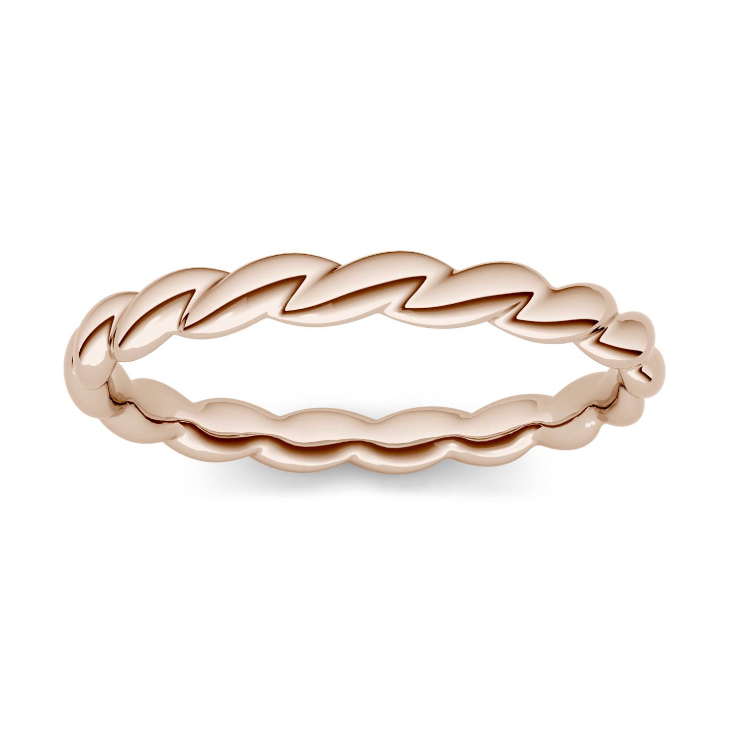 Twisted Stackable Ring in 14K Rose Gold