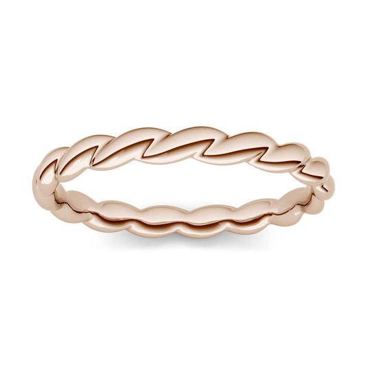 Twisted Stackable Ring in 14K Rose Gold