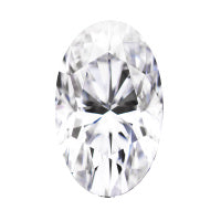 Forever One 4.39CTW DEW Elongated Oval Colorless Moissanite Gemstone