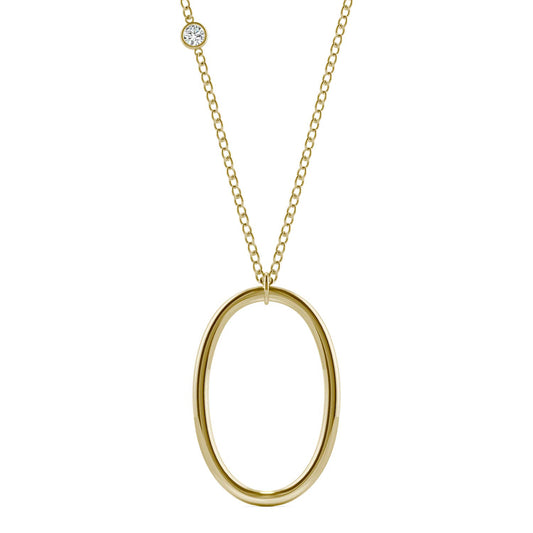 Ouro Edition Open Oval Necklace in 14K Yellow Gold