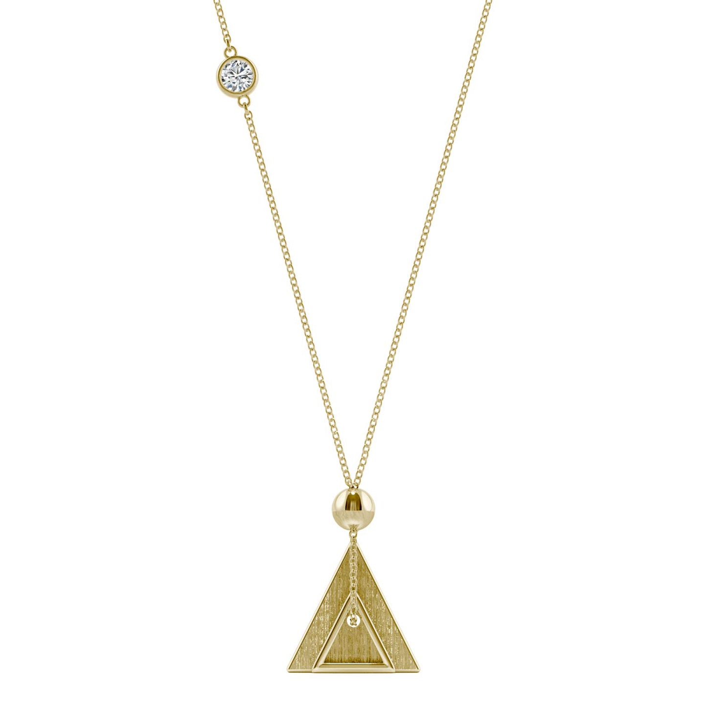 Ouro Edition Triangle Geo Layered Necklace in 14K Yellow Gold
