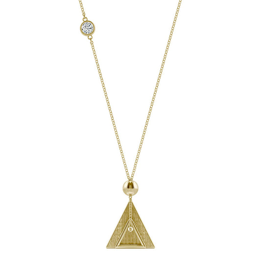 Ouro Edition Triangle Geo Layered Necklace in 14K Yellow Gold