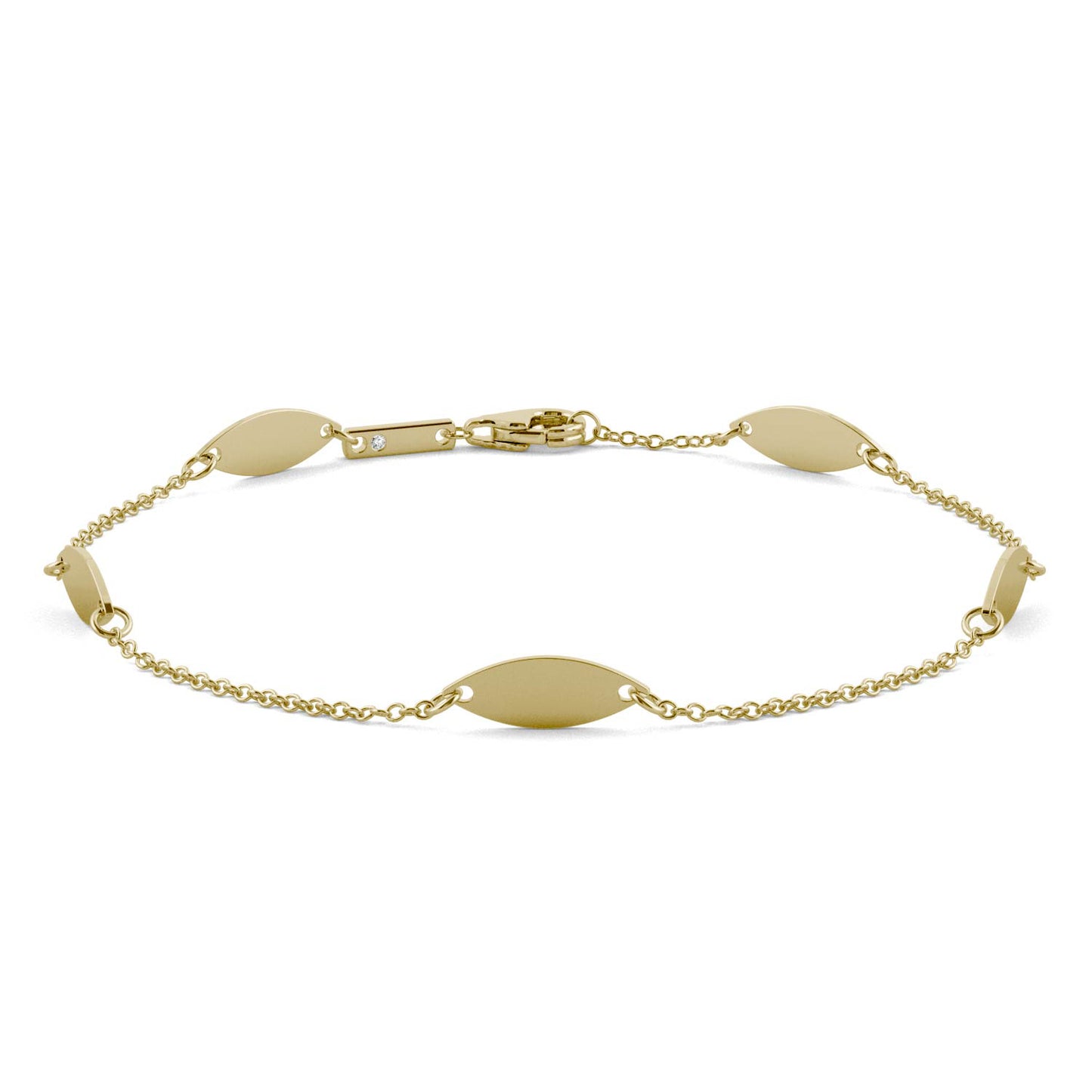 Ouro Edition Navette Bracelet in 14K Yellow Gold