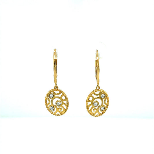 TEMP - 14KY 1.7MM 4H MEL RSCE FASH LEVERBK EARRINGS