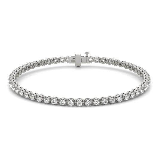 1 2/3 CTW Round Caydia Lab Grown Diamond Four Prong Tennis Bracelet 14K White Gold