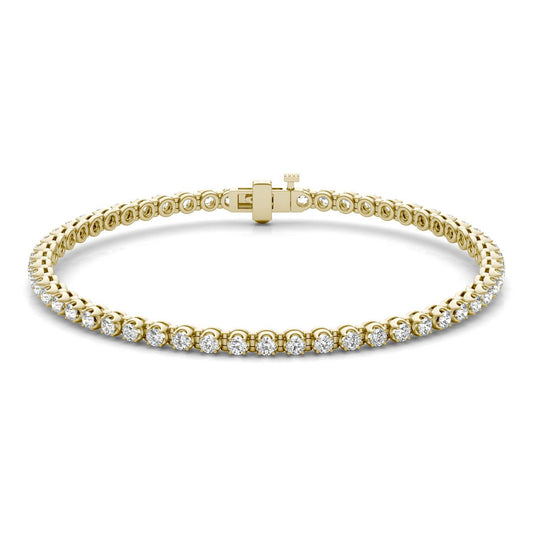 1 2/3 CTW Round Caydia Lab Grown Diamond Four Prong Tennis Bracelet 14K Yellow Gold