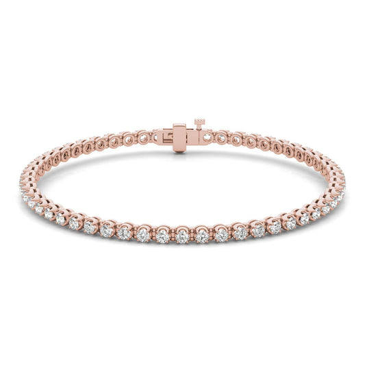 1 2/3 CTW Round Caydia Lab Grown Diamond Four Prong Tennis Bracelet 14K Rose Gold