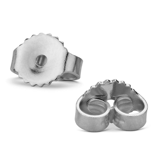 18K White Gold Friction Earring Backs
