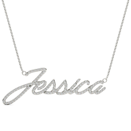 Caydia Lab Grown Diamond Personalized Necklace 14K White Gold