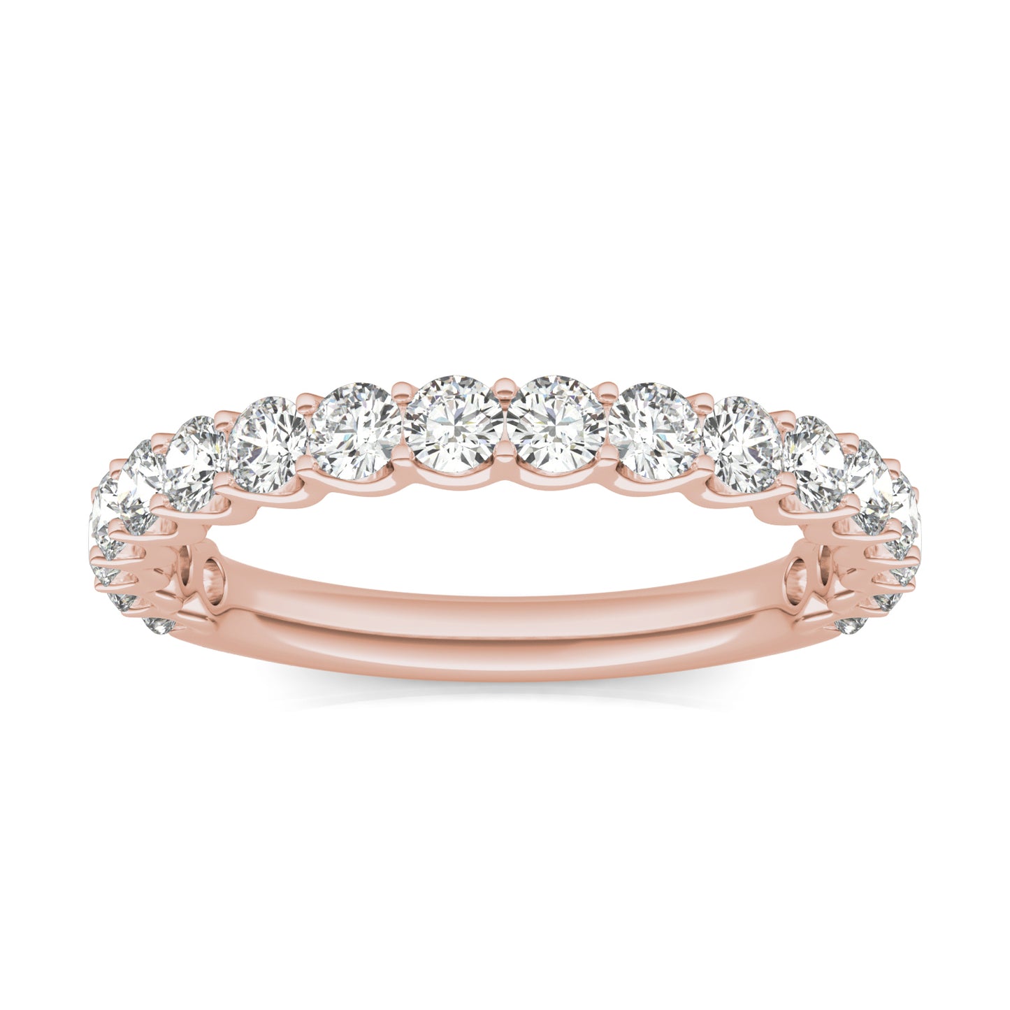 1 1/15 CTW Round Caydia Lab Grown Diamond Ring 18K Rose Gold