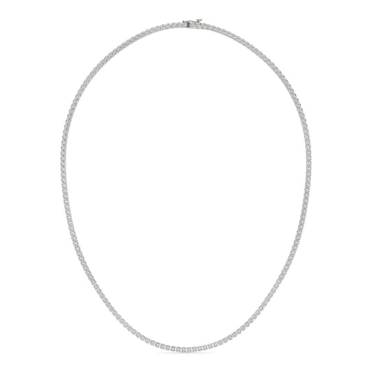 7 1/2 CTW Round Caydia Lab Grown Diamond 24in Tennis Necklace 14K White Gold
