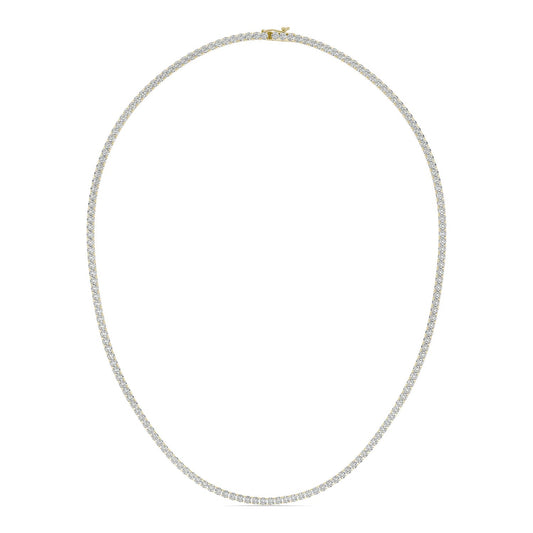 6 7/8 CTW Round Caydia Lab Grown Diamond 22in Tennis Necklace 14K Yellow Gold