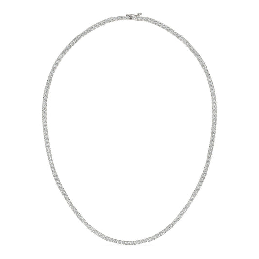 9 CTW Round Caydia Lab Grown Diamond 20in Tennis Necklace 14K White Gold