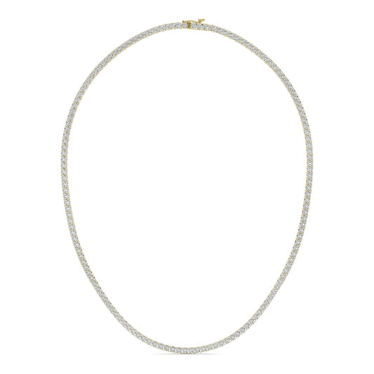 7 5/8 CTW Round Caydia Lab Grown Diamond 16in Tennis Necklace 14K Yellow Gold