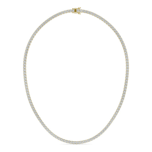 14 5/8 CTW Round Caydia Lab Grown Diamond 18in Tennis Necklace 14K Yellow Gold