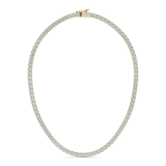 28 CTW Round Caydia Lab Grown Diamond 20in Tennis Necklace 14K Yellow Gold