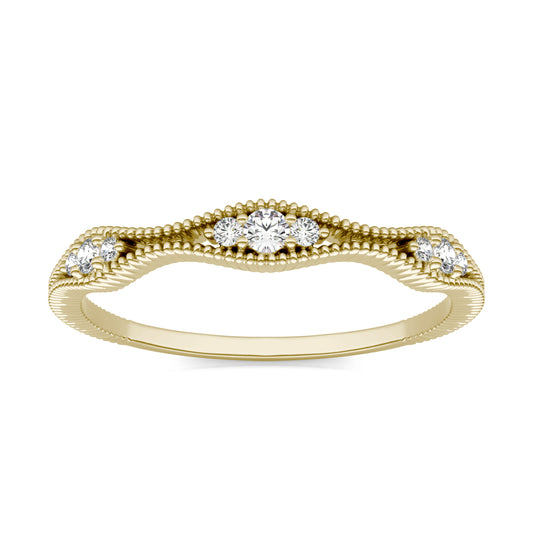 1/10 CTW Round Caydia Lab Grown Diamond Graduated Ring 14K Yellow Gold