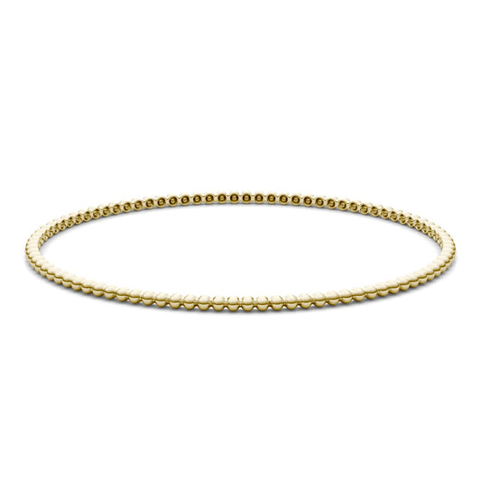 Beaded Bangle Bracelet 14K Yellow Gold