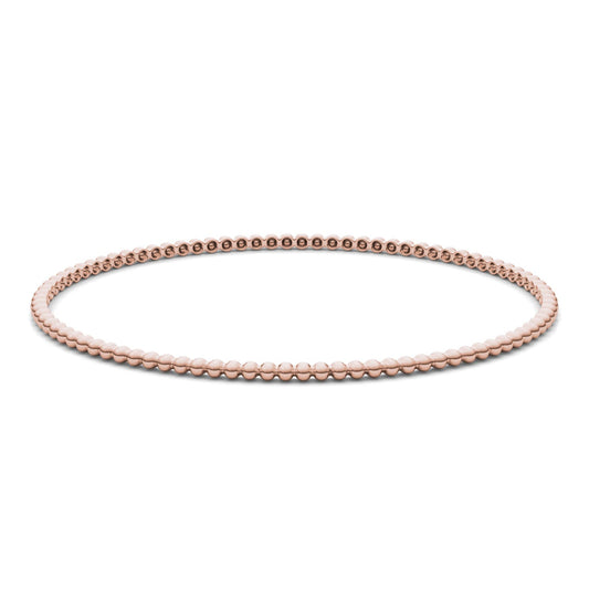 Beaded Bangle Bracelet 14K Rose Gold