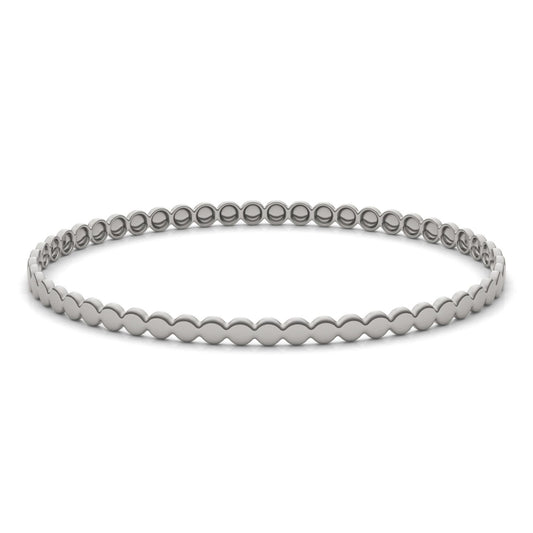 Geometric Bangle Bracelet 14K White Gold