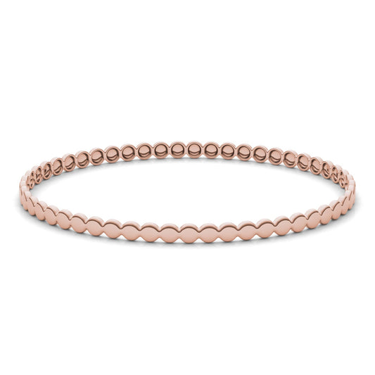 Geometric Bangle Bracelet 14K Rose Gold